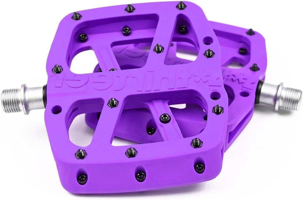 Composiet Pedalen - Fiets Pedalen - Mountainbiken - 22-Pin Tractie Patroon - 100 x 110 mm - Aubergine