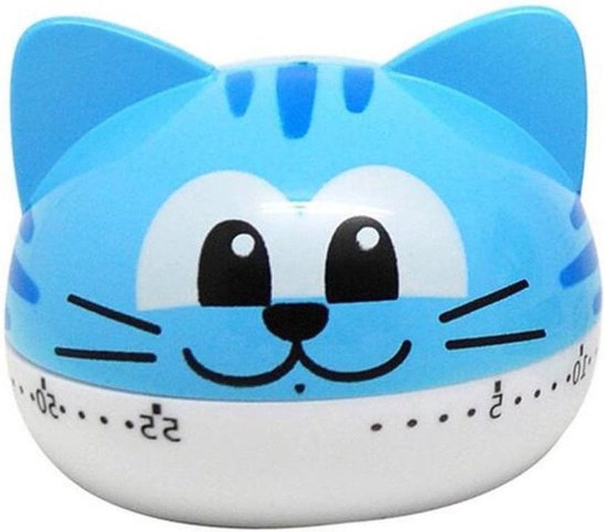 Keukentimer met kattendesign en alarm - 55 minuten - Meerkleurig.