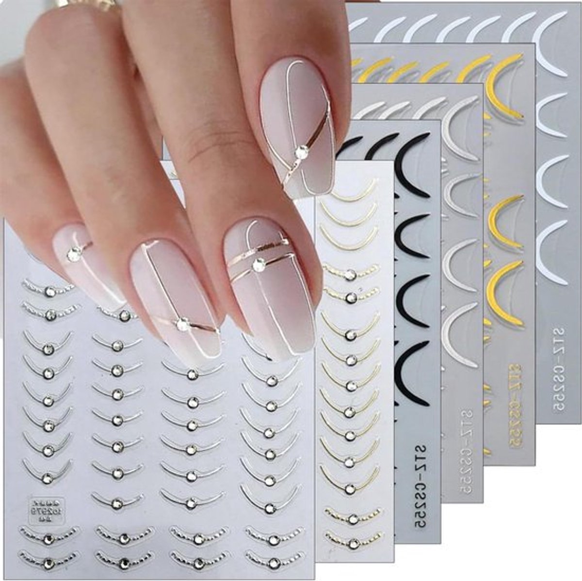 Zelfklevende Nagelkunststickers Set - Nageldesign Accessoires - Sierelementen