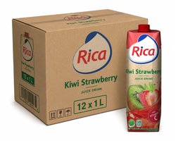 Rica Kiwi Strawberry Juice Drink 12 x 1 Liter Pakken – Vruchtensapdrank met Vitamine C – Voordeelverpakking 12L