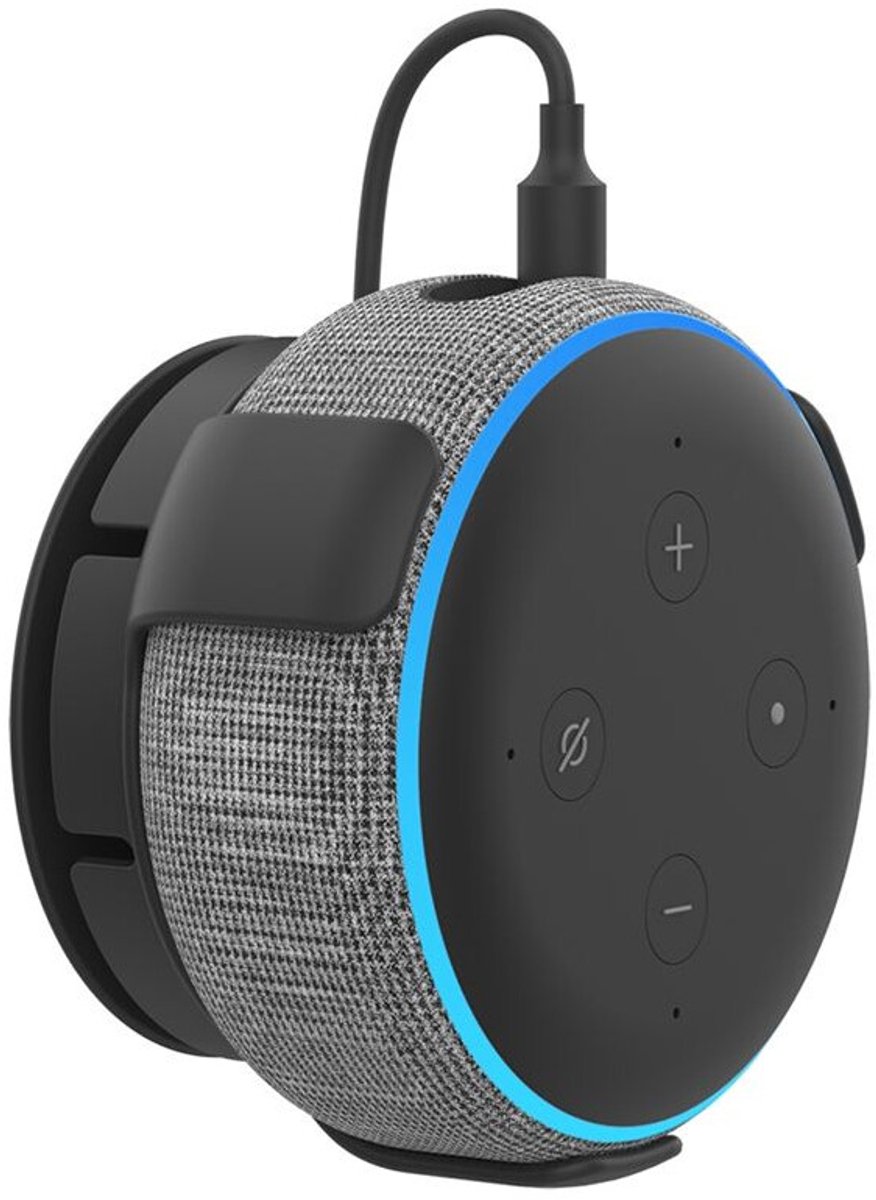 Wandmontage luidsprekerstandaard Geschikt voor de Alexa Echo Dot 3e generatie slimme luidspreker, standaard Geschikt voor binnenluidsprekerbehuizing, zwart.