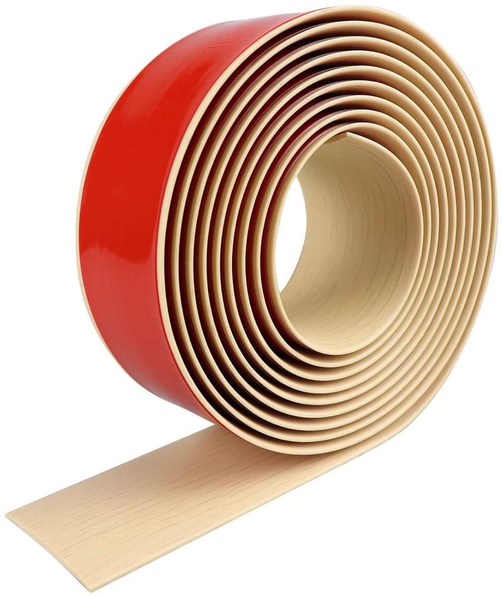 Zelfklevende drempelstrip voor een vlakke overgang, PVC profiel voor laminaatvloeren, deur