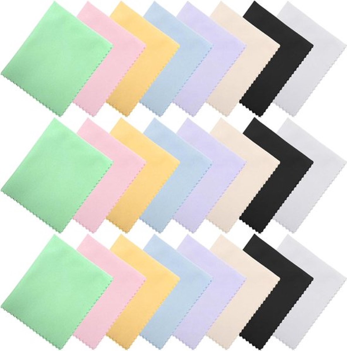 Microfiber doekjes voor bril - Reinigt lenzen, schermen en camera's - Set van 24 stuks