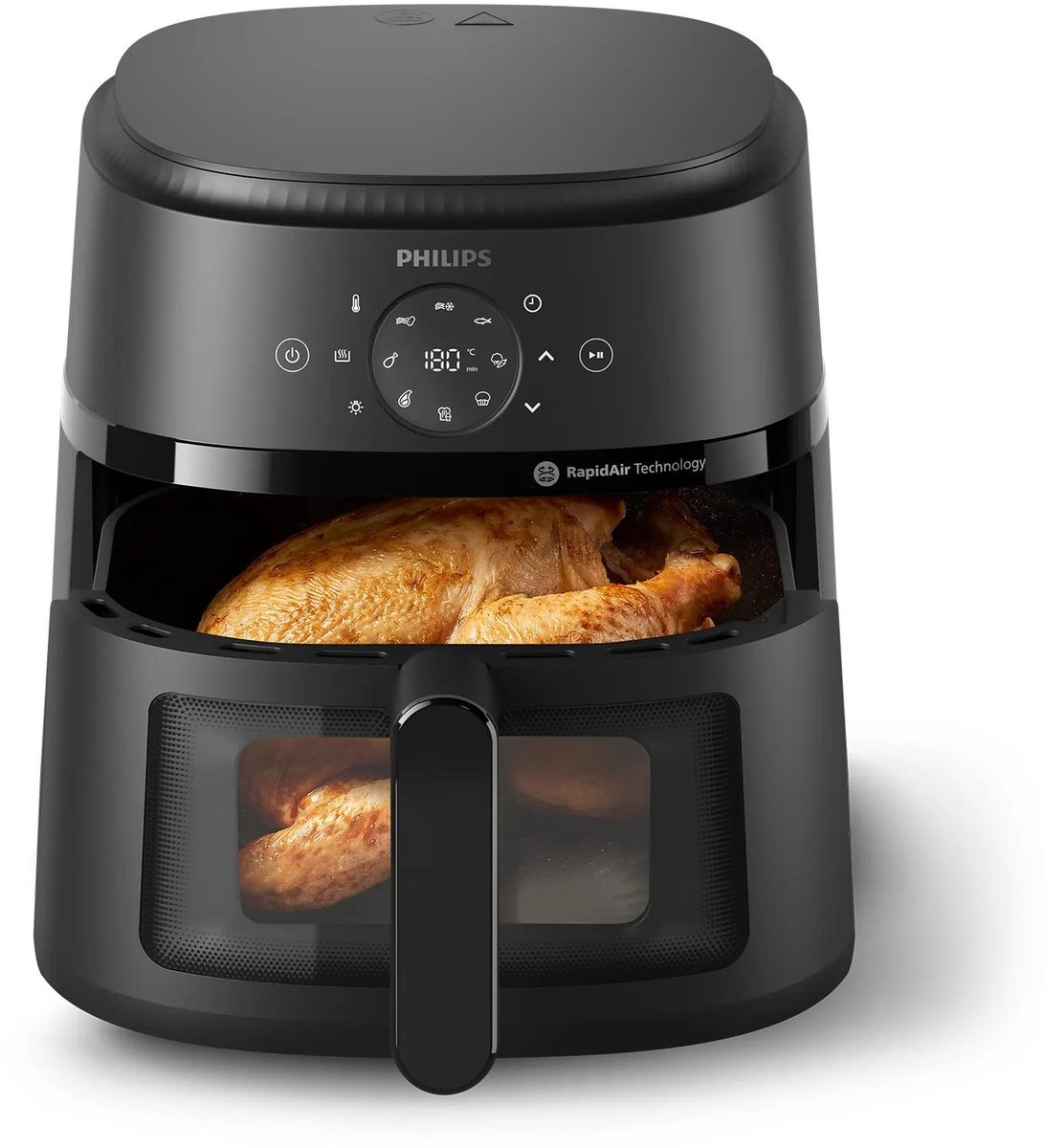 Philips 2000 Series Airfryer - NA230/00 - Kijkvenster - RapidAir - 6.2L - Tot 5 Personen - Zwart — afbeelding 7