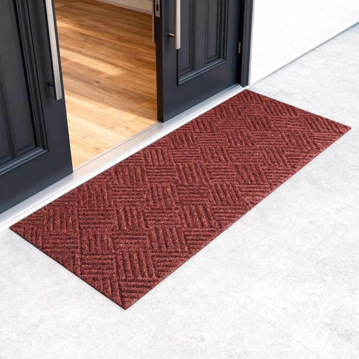Buitentapijt 40x120cm Antislip met Rubber Onderkant, Wasbaar en Absorberend Vloermat voor