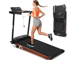 Glitzerlife - Elektrische Loopband Bureauloopband Opvouwbare Loopband - Met En Led-Display - Stil En Schokdempend - Voor Thuis En Kantoor - 14 Km/U - 126Cm - Zwart