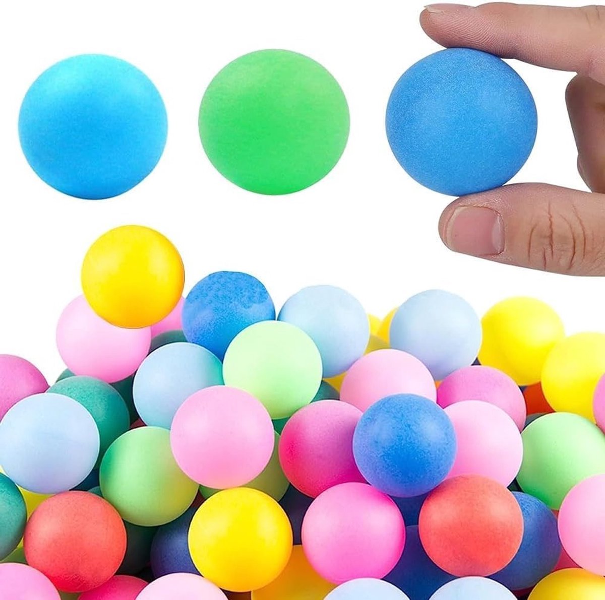 50 Stuks Tafeltennisballen in Diverse Kleuren - Ideaal voor Training, Spelletjes en Amusement voor Kinderen en Volwassenen