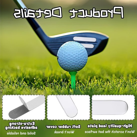 Set van 10 Stuks Zelfklevende Gewichten Tape voor Golfclubs en Tennisrackets - Verhoog Swinggewicht met 3g Lood Tape, Ideaal voor Precisie en Balans — afbeelding 3
