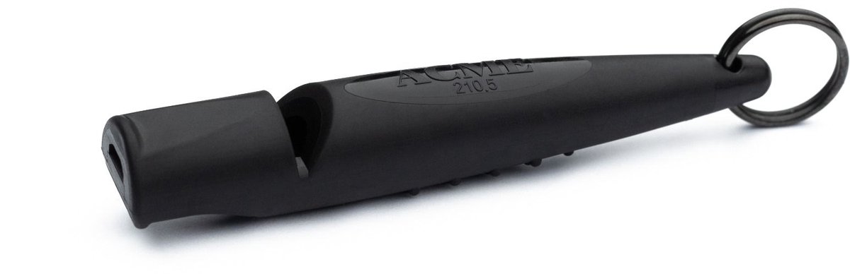 ACME - Dog Whistle - 210.5 - professionele allround hondenfluit - hoge toon - 90m - zwart - zonder fluitkoord