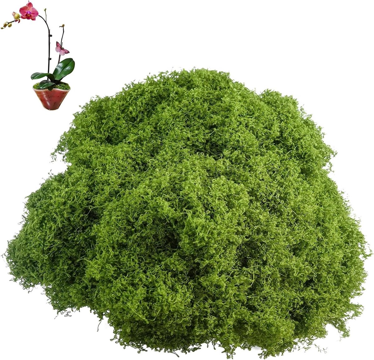 Natuurlijke Donkergroene Kunstmos voor Plantenpotten, Creatieve Decoratie en Tuinaccessoires, Ideaal voor Huis en Kantoor