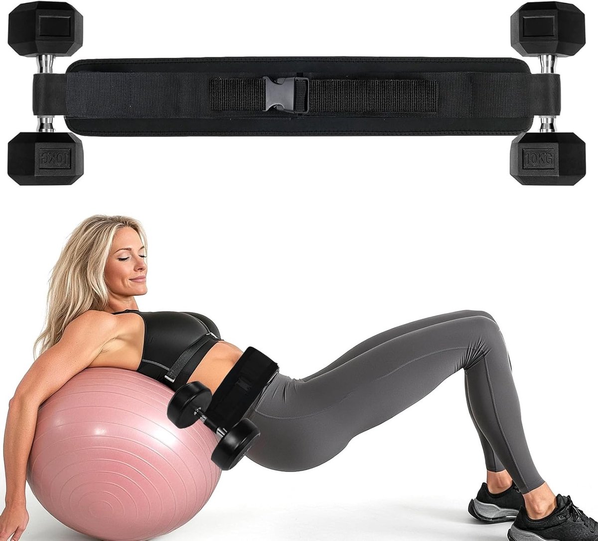 Verstelbare Heup Thrust Band voor Dumbbells en Kettlebells, Ideaal voor Bilspiertraining en Krachttraining