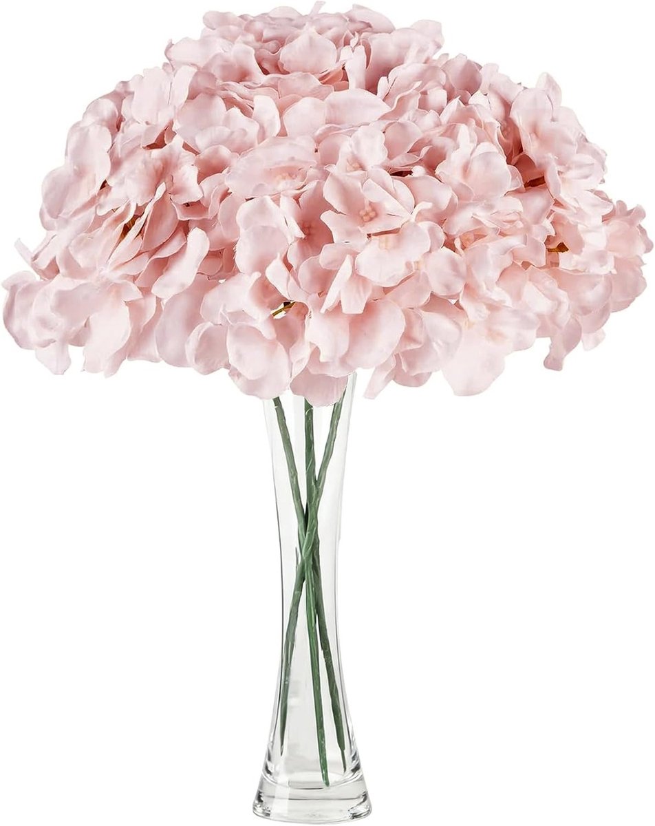 Prachtige Roze Kunsthydrangea Set van 3 Stuks van 68 cm voor Tafelversiering, Bruiloften en Hotel Decoratie