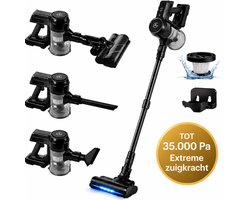 AG4200 Steelstofzuiger Draadloos - Premium Gold - Stofzuiger Zonder Zak - Geschikt voor Dierenharen - Krachtig - Kruimeldief - Draadloze Stofzuigers - Steelstofzuigers - Kruimelzuiger - Compact & Licht - LED verlichting Zuigmond