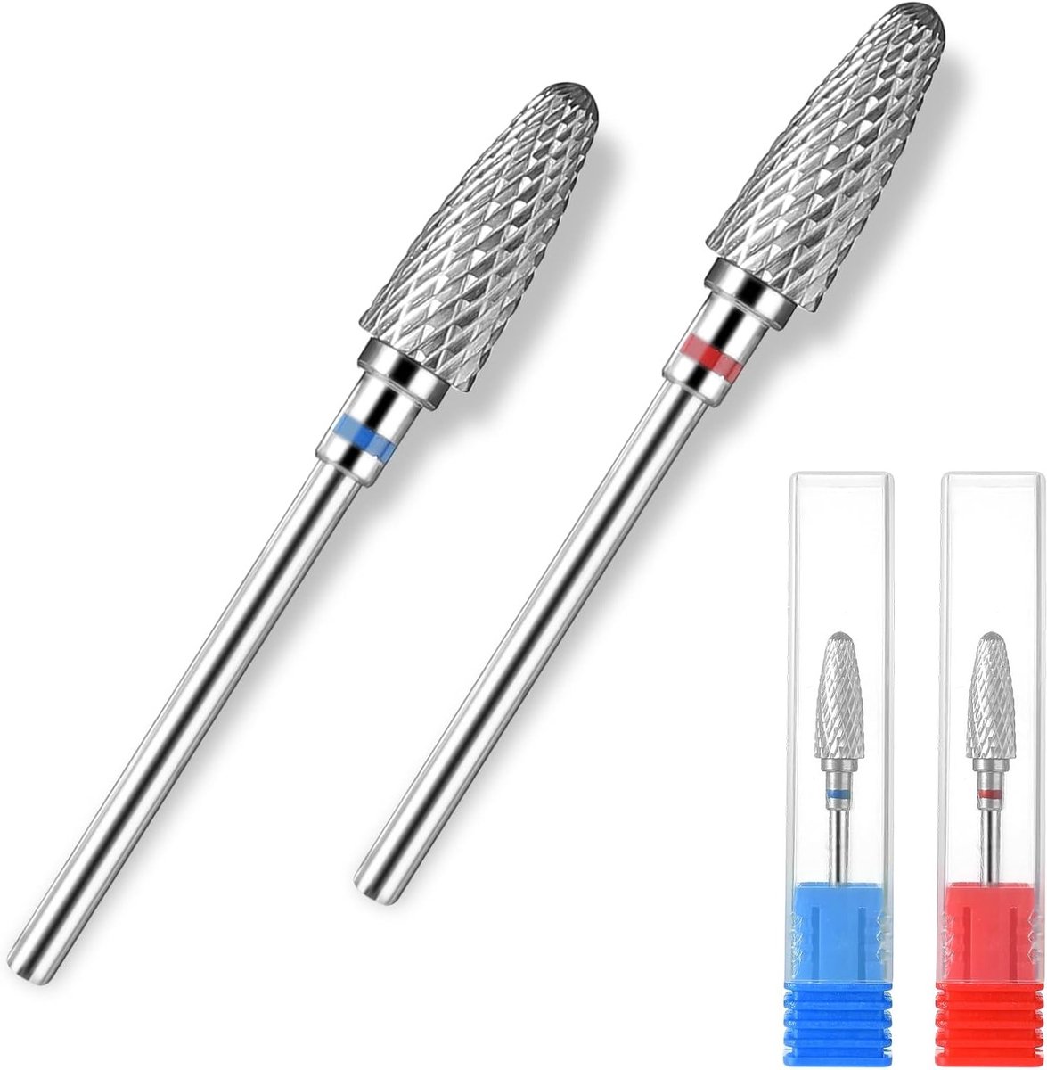 Nail Cutter - 2 x - 3/32 Inches - Tungsten Steel - Nail Drill - Cuticle Drill - Grinding Heads - Nail File - Verwijdering Gel Nails - Acrylic - Manicure - Pedicure - Cuticle Remover