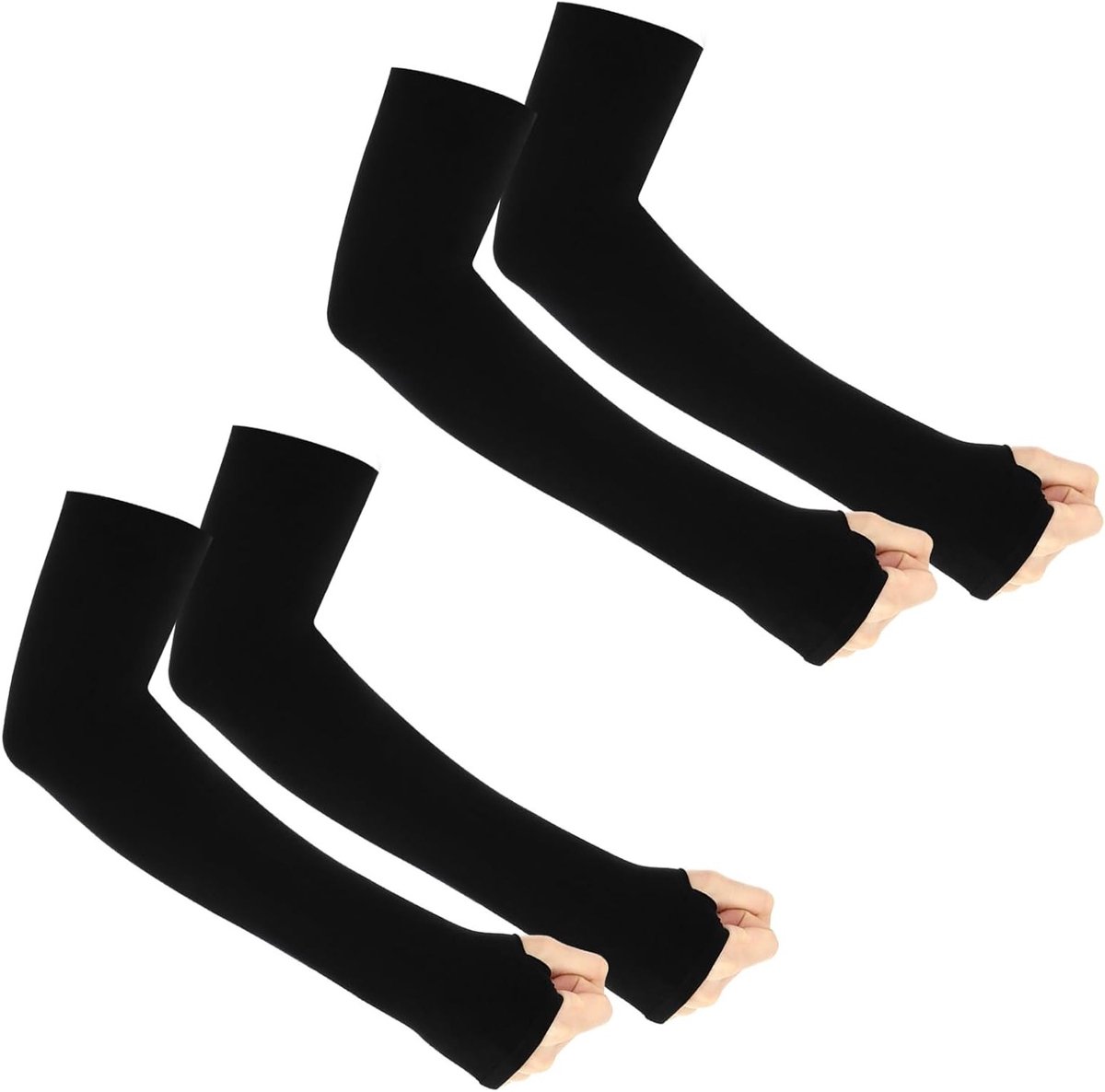 2 Paar Mouwen Loops voor UV- en Zonbescherming, Arm Warmers met UPF 50+, Ideaal voor Sporten en Zomeractiviteiten