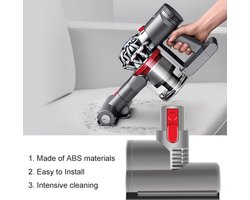 Deze elektrische mini-turbo matrasborstel is compatibel met Dyson V8/V10/V11 en wordt geleverd met snel verwisselbare borstelkoppen om bacteriën en allergenen te verwijderen van banken, autostoelen en fauteuils.