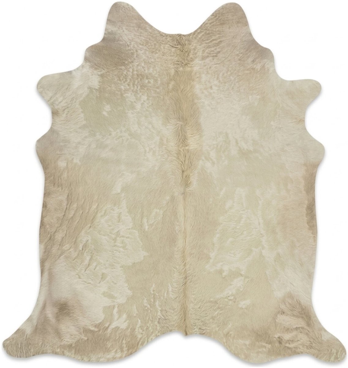 Koeienhuid Vloerkleed - Champagne Taupe - 180 x 165 cm - Koeienkleed / Koeienvel / Koehuid Tapijt - incl. 4 onderzetters