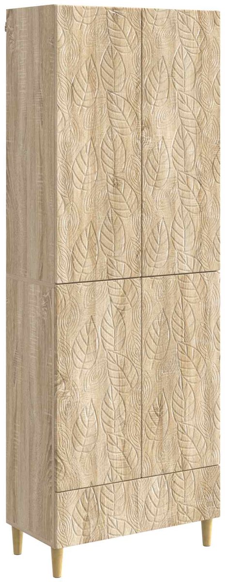 vidaXL Kast - Set - 2 - st - Sonoma - Eiken - Bewerkt - hout Sonoma Eiken