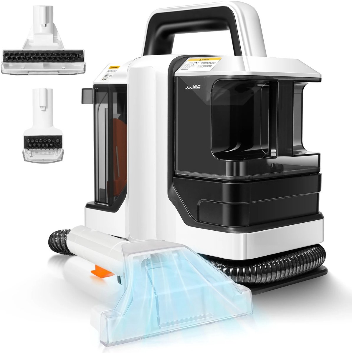 Handheld Tapijtreiniger 600W 15KPa - Spray en Zuig Geïntegreerd - Vlekkenverwijderaar Sofa Tapijt Gordijn Auto Trap - Bekledingsreiniger Huisdierenvlekken - Schone Tank 1080ml - Vuilwatertank 800ml - Netsnoer 5,5 Meter