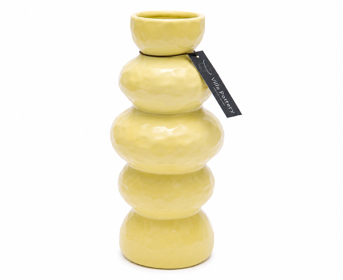 Villa Pottery Vaas - Villa Pottery - Woondecoratie - Keramiek - Decoratie - Summer 5_2 Yellow Geel
