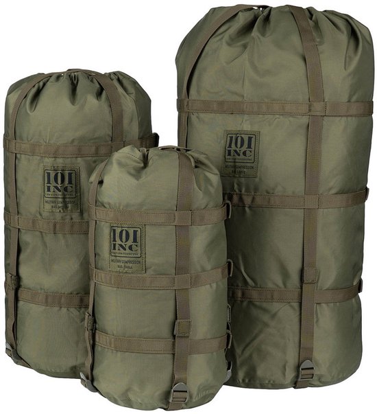 101 Inc compressiezak voor slaapzakken large 35L, legergroen — afbeelding 2