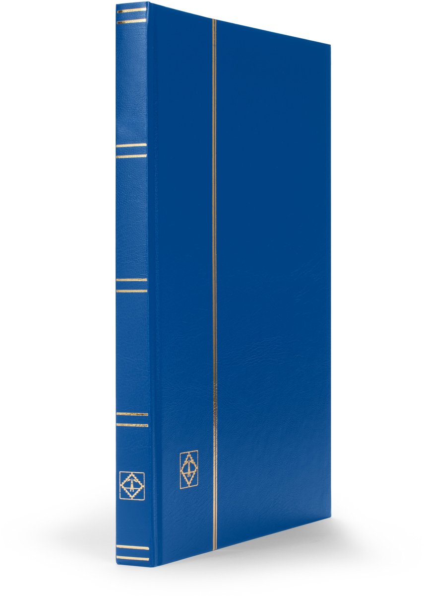 Leuchtturm Postzegelinsteekalbum Basic W32 32 witte bladzijden blauw