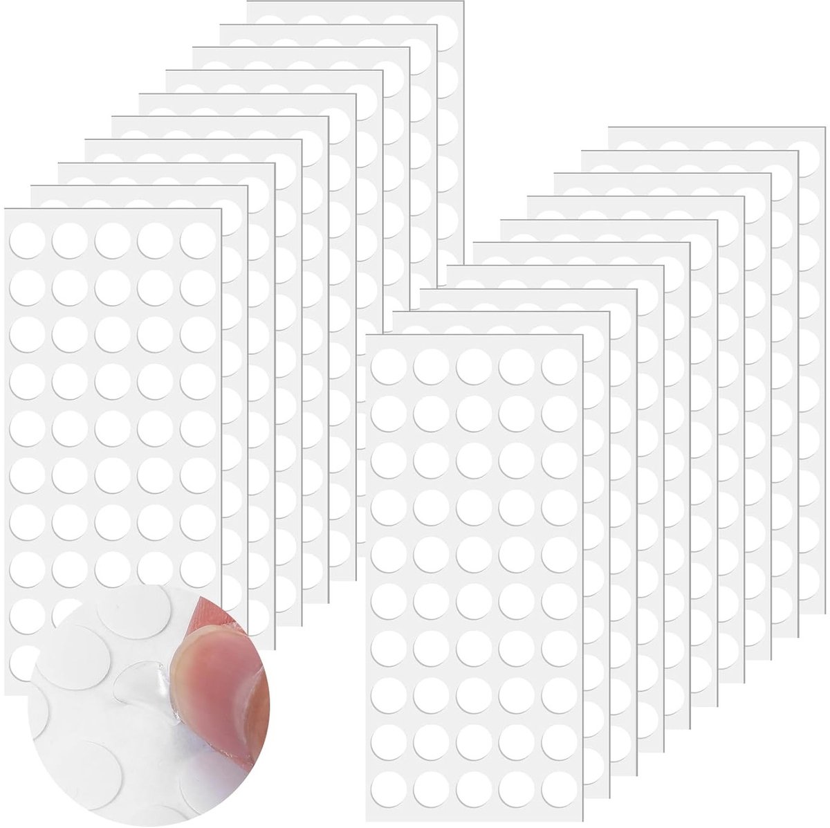 Set van 1000 Dubbelzijdige Zelfklevende Stickers, Transparante Plakpunten voor Foto's, Ballonnen en DIY Projecten, Ideaal voor Feestdecoratie en Posters