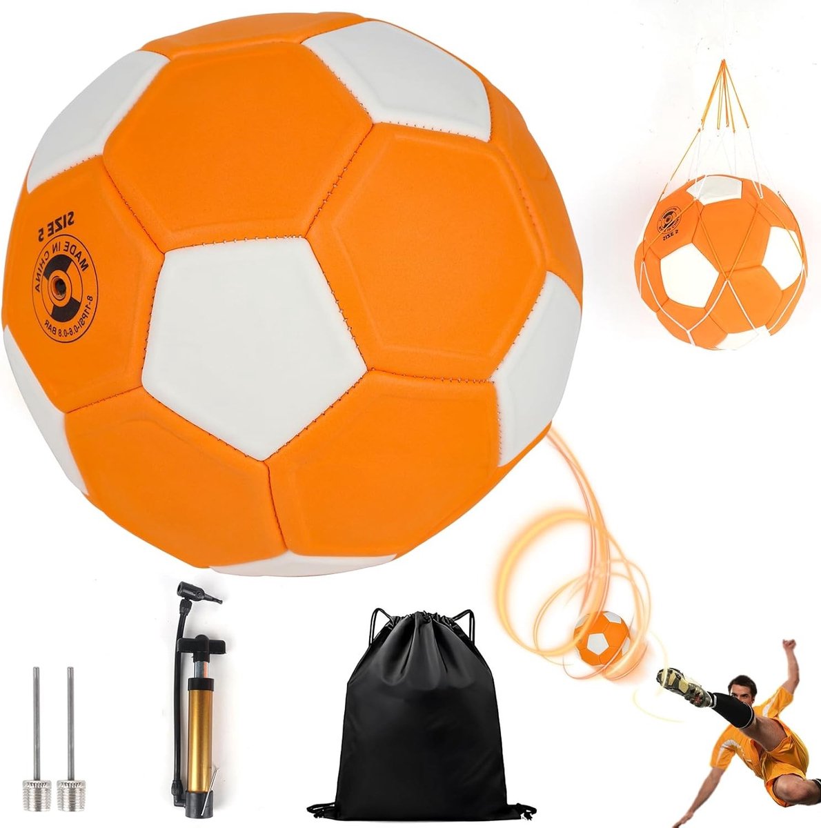Flexibele Curved Voetbal Maat 5 van Rubber voor Kinderen en Buitenactiviteiten - Ideaal voor Sport en Spel