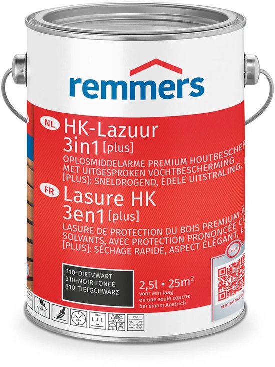 Remmers Induline T670 plus diepzwart 2,5 liter (voorheen bekend als Induline GW310)