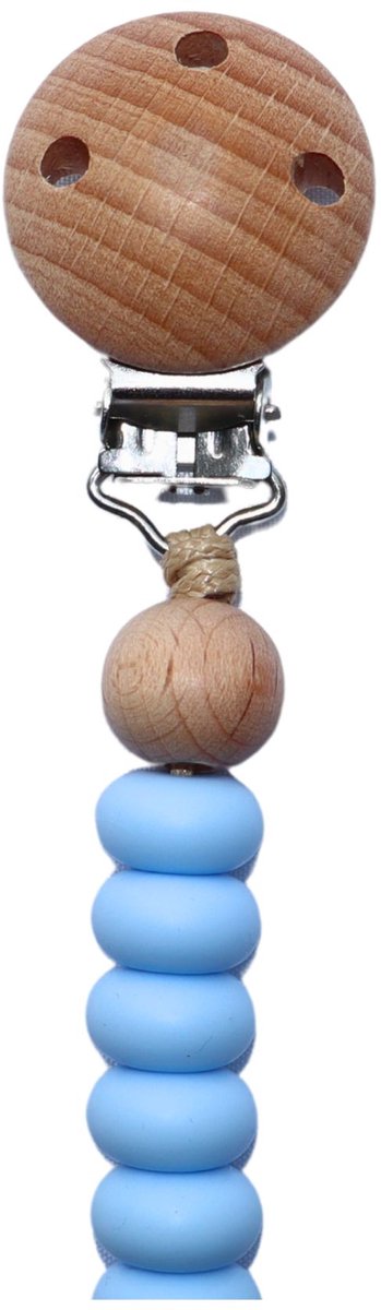 Zibbi Nordic Speenkoord Sky Blue - Luxe Siliconen Speenclip - BPA Vrij van Zibbi — afbeelding 3