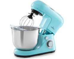 Klarstein Keukenmachine Knetmaschine zum Backen, 1300W Teigmaschine klein, 6 standen, Schneebesen & Knethaken, 5L kom, planetair , roermachine met Mixer, keukenmachines voor Brotteig - Keukenmachine - 1200W - voor Keuken - Garde