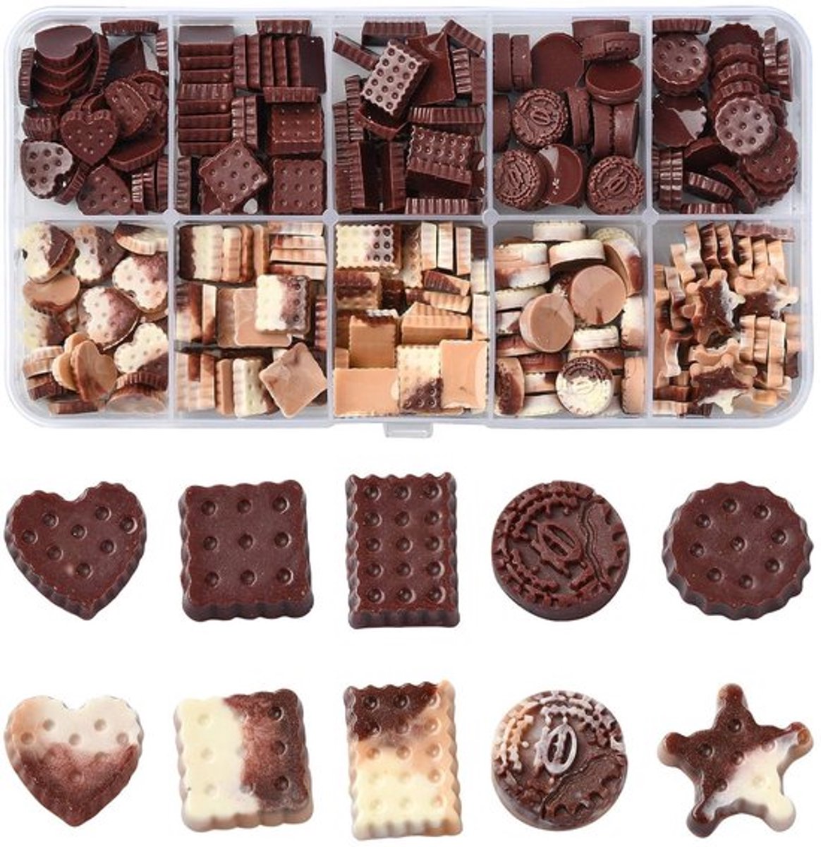 Allecto - Hars Cabochons - Diy Crafting - 290 Stuks - Slime Charms