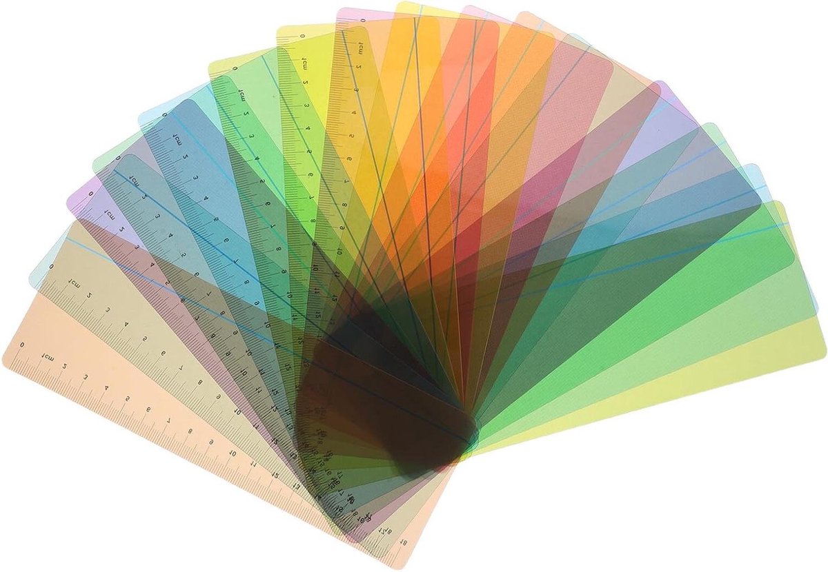 Leesstrips - Leeshulpmiddelen - Begeleid Lezen - Dyslexie Vriendelijk - 16 Stuks - Multicolor