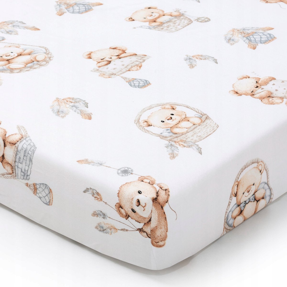 Hoeslaken met elastiek 120x60 cm - 100% katoen voor babybedje