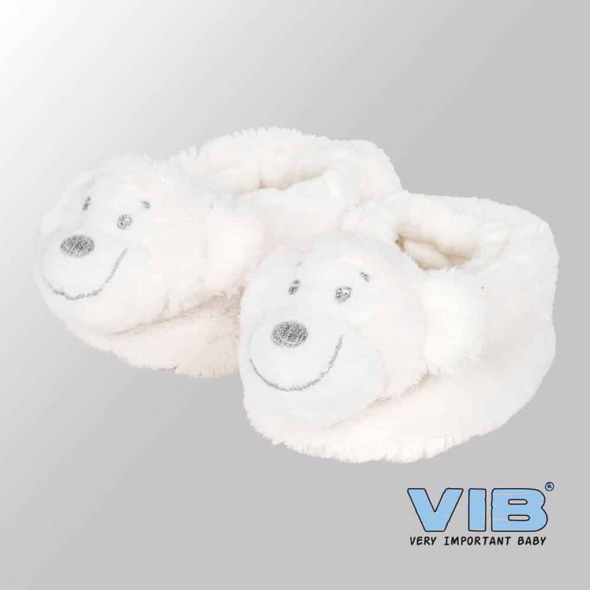 VIB® - Pluche Apenslofjes (Wit) - Babykleertjes - Baby cadeau - zwangerschap aankondiging - geboorte cadeau