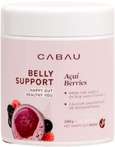 Cabau – Belly Support – Acai Berries – Vezelrijk Drankje met Inuline, Artisjok & Bacillus Coagulans – Ondersteunt Spijsvertering – 240 g (24 Porties)