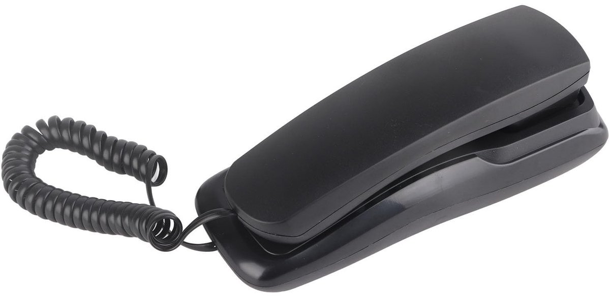 Dailygoods- Wandtelefoon Slank Ontwerp - Vaste Lijn - Handsfree Bellen - Hoogwaardig ABS - Multifunctioneel - Compact 180x60x60mm - Telefoon