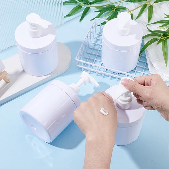 Dailygoods- Pompflesjes 4-pack 500 ml - Leeg/navulbaar - Duurzaam PET-materiaal - Ergonomisch ontwerp - Geschikt voor shampoo/lotion - Hoogwaardige kwaliteit - Dispenserflessen van Dailygoods — afbeelding 3
