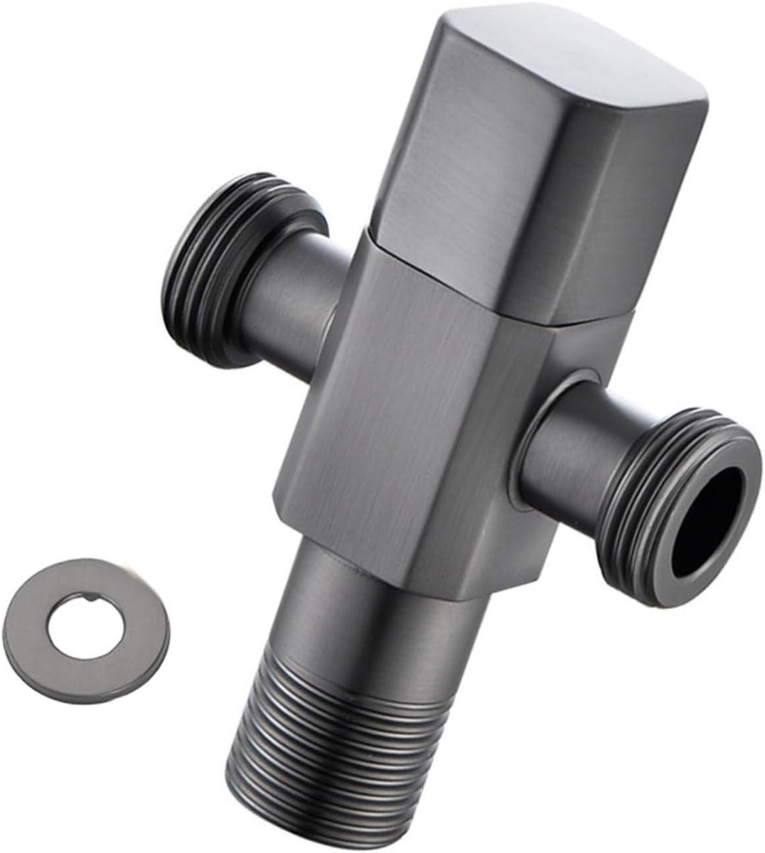 Hoekventiel - Kraan Afsluiter - Waterleiding Reparatie - Snelle Bediening - 9x7x5cm - Zilver