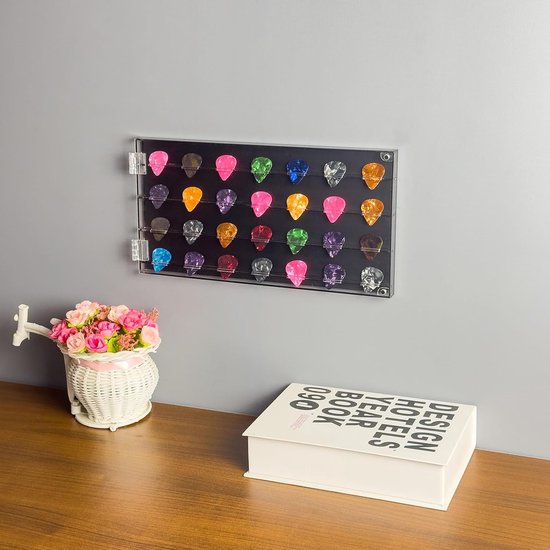 Plectrum Display - Pick Houder - Collectie Tonen - Heldere Acryl - 36 Slots - Transparant — afbeelding 2