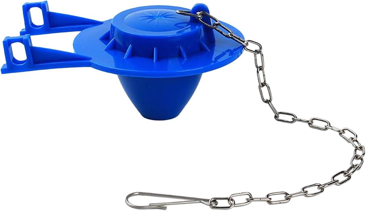 Toilet Flapper - Afvoerventiel - Waterbesparing Toilet - Efficiënte Afdichting - 4x11x4 cm - Blauw