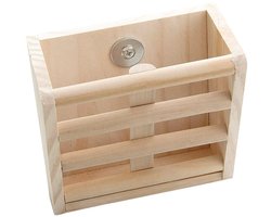 VLEMICO- Hooi Feeder Houten - Monteerbare Hooi Kribbe - Voor Kleine Huisdieren - Geschikt voor Konijnen/Cavia's - Duurzaam/Natuurlijk Hout