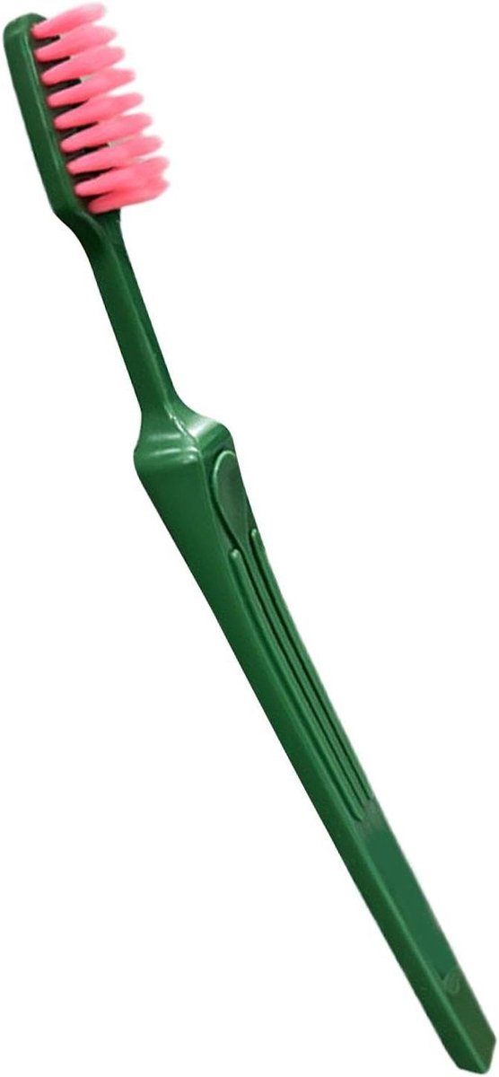 Kleine Tandenborstel - Reis Tandenborstel - Mondhygiëne - Ultradunne Borstelharen - 18 cm Lengte - Zacht Roze