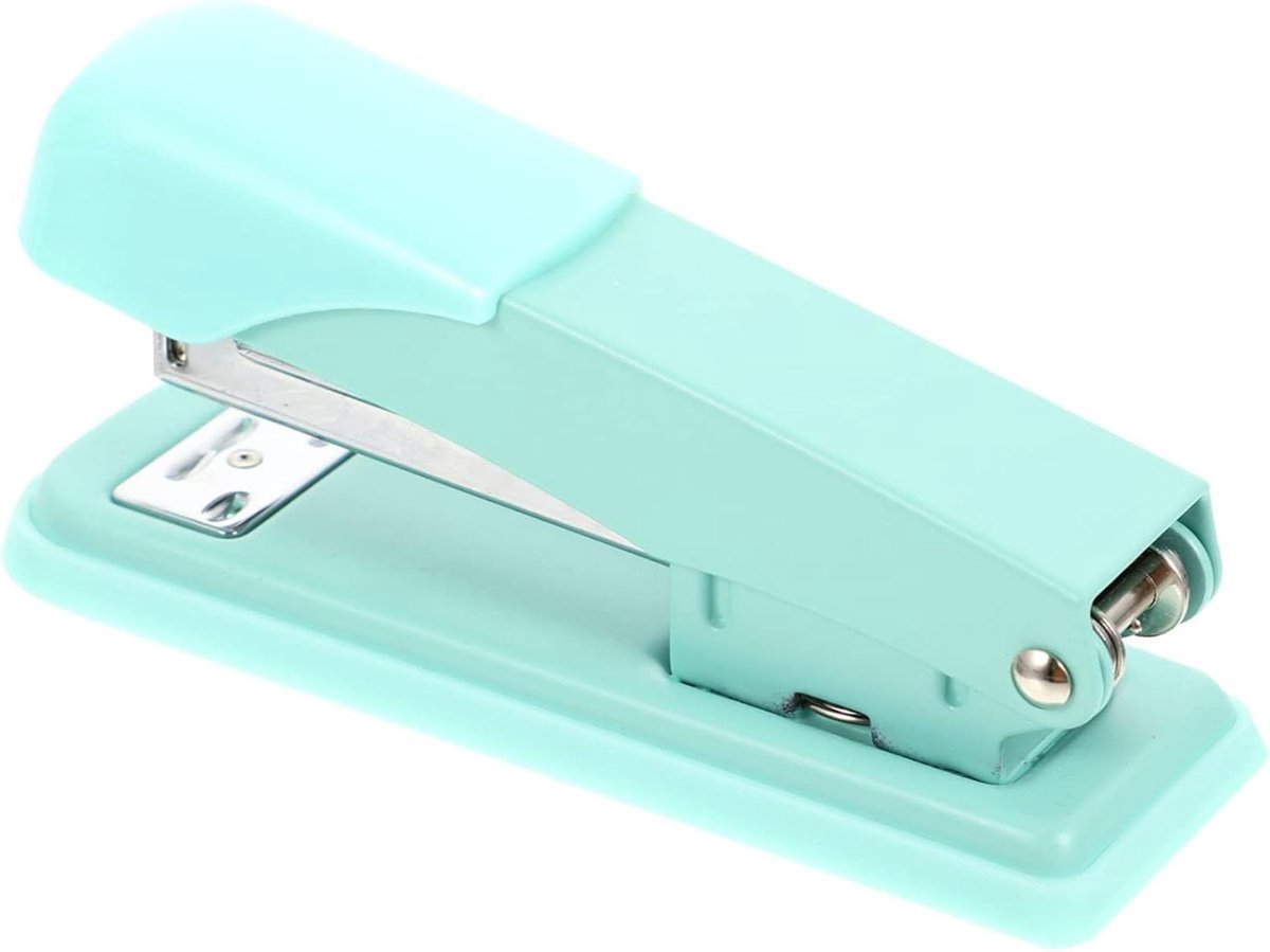 Metaal Hand Nietmachine - Desk Stapler - Kantoorbehoeften - Gladde Interne Baan - 125 cm - Mintgroen