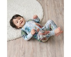 Bamboe Baby Boxpakje - Tweewegritssluiting en Ingebouwde Wantjes & Sokjes - Multicolor met Marmer - Kraamcadeau - Jongens en Meisjes Romper - 62/68 (3-6 maanden)
