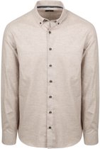 State Of Art Heavy Twill Overhemd Beige - Maat L - Heren - Overhemden Casual