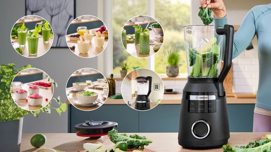 Bosch MMB6652B VitaPower Serie 6 - Blender - Zwart- 1800W - 2 liter beker - 6 automatische programma’s van Bosch — afbeelding 3