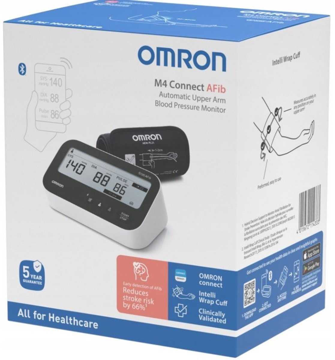 Omron M4 Connect AFib Blood Pressure Monitor Black