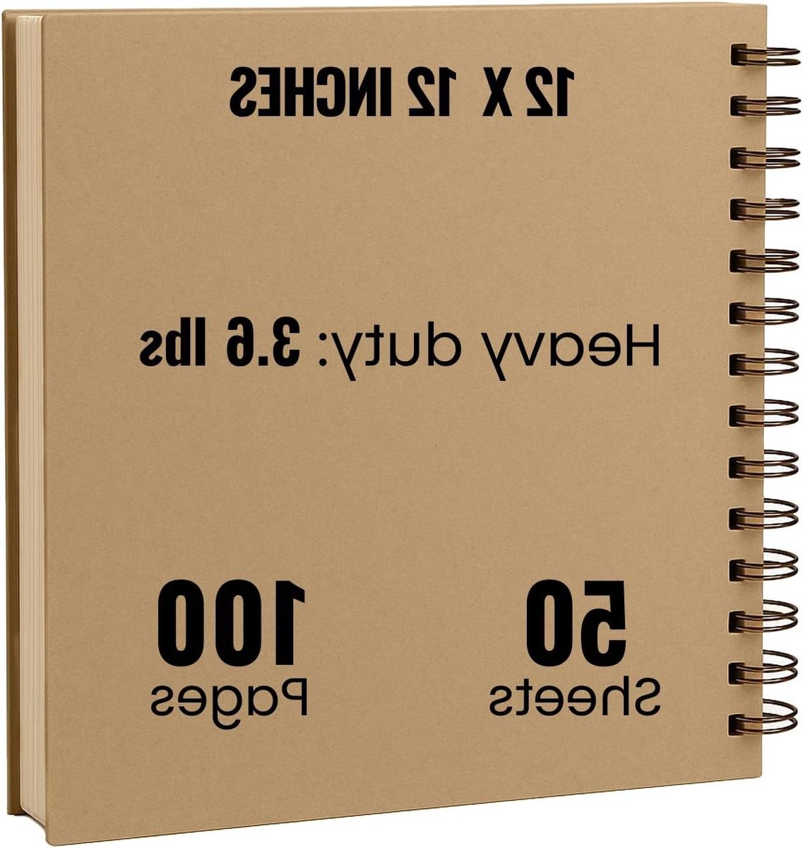 Scrapbook Album - Plakboek Hardcover - Herinneringen Bewaren - Spiraalbinding 360 graden - 12x12 Inch - Natuurlijk Bruin