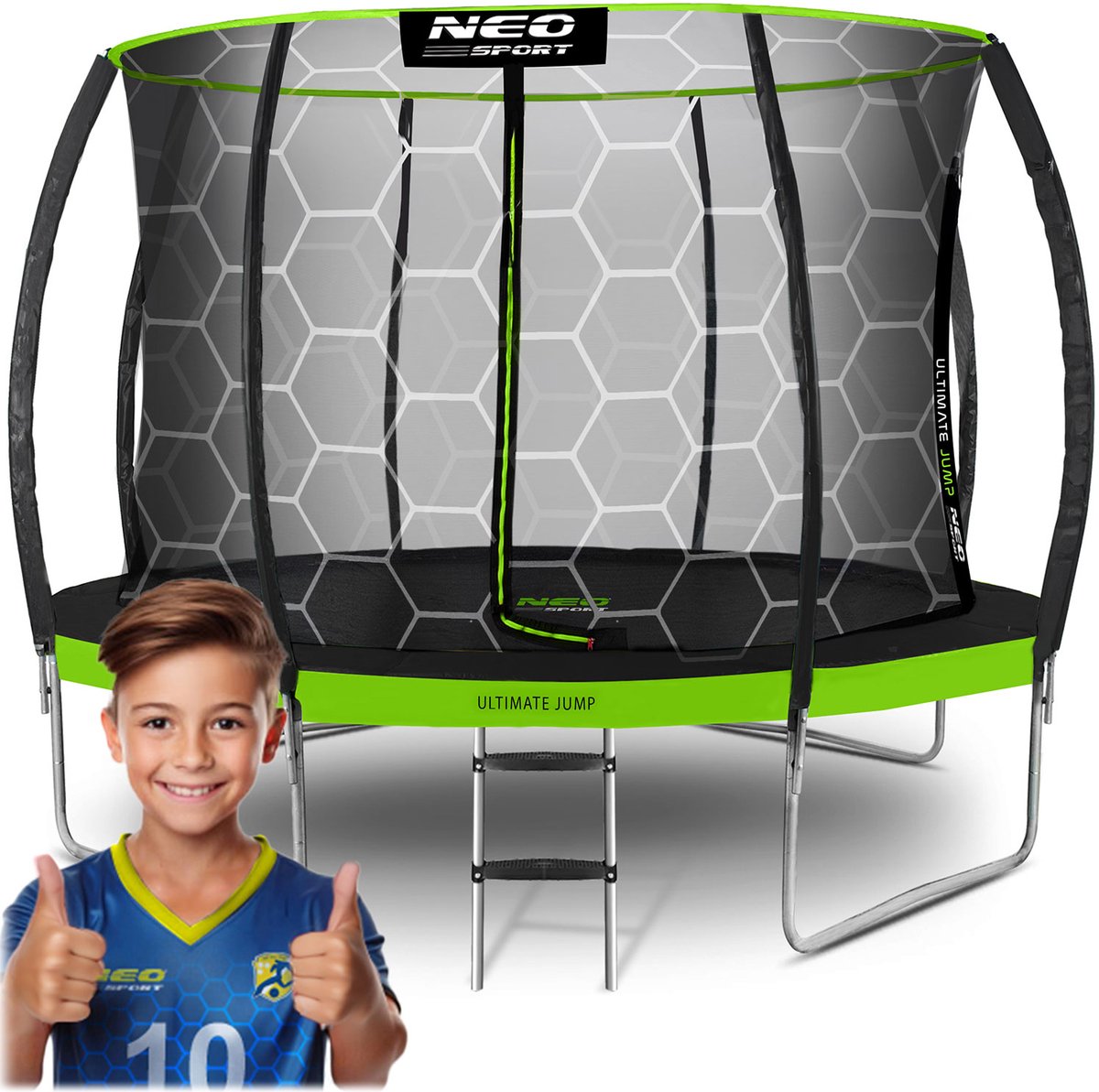 Neo-Sport Serie - Trampoline - 435 cm - Veiligheidsnet - Dubbele U-vormige benen